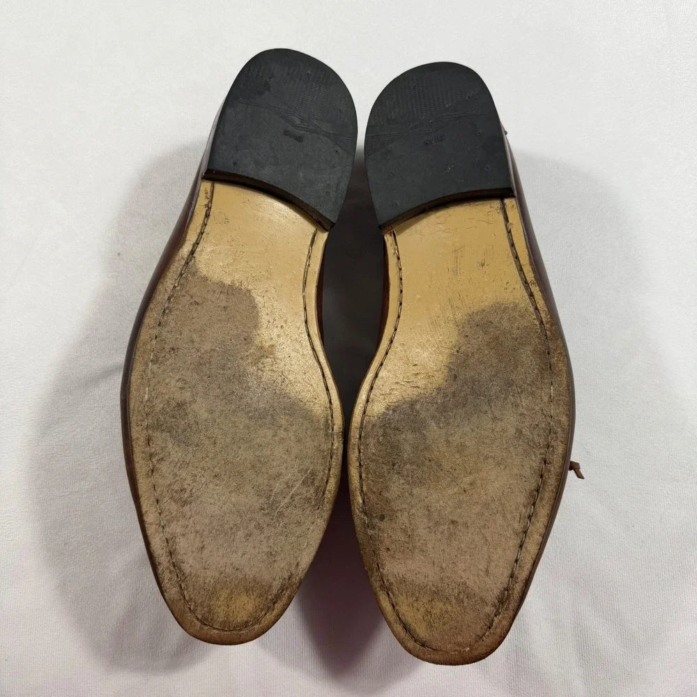 Allen Edmonds Alton‎ Mens Brown Leather Kiltie Tassel Loafers Size 10.5 EEE